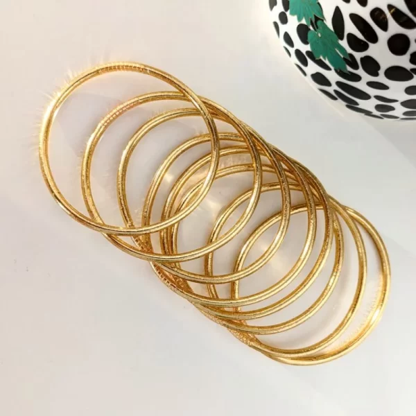 Jonc bouddhiste fin gold