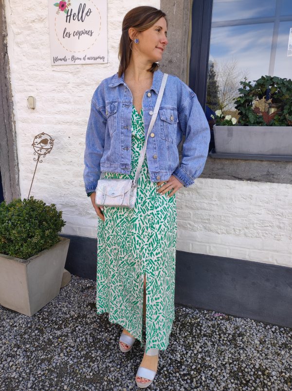 Veste jeans claire courte