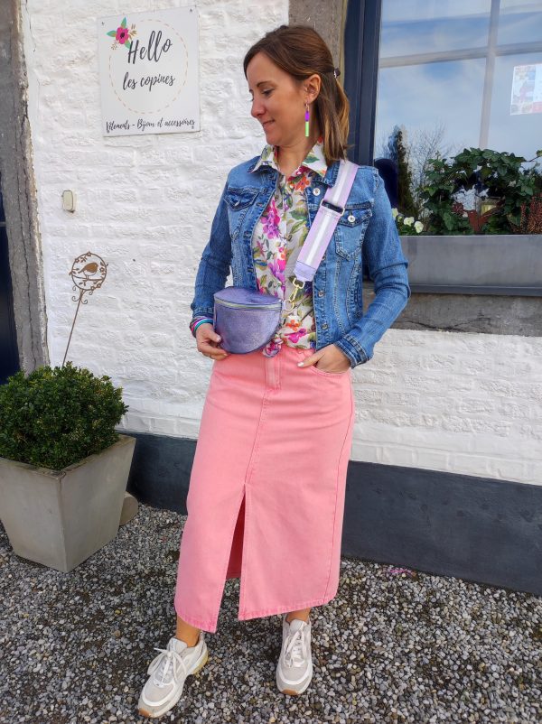 Jupe jeans rose Majolica