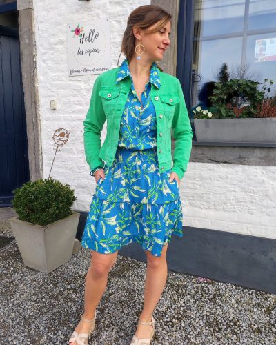 Robe Lili bleu/vert