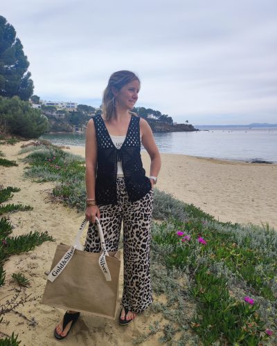 Gilet crochet noir