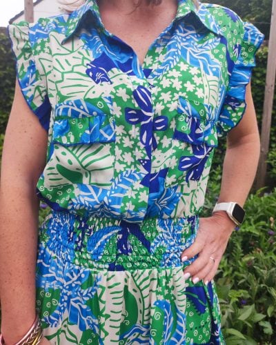 Robe Lapa bleu-vert
