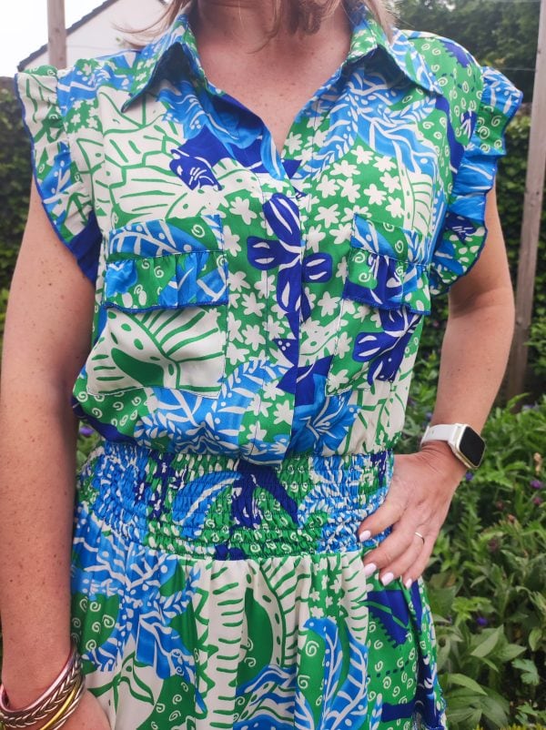 Robe Lapa bleu-vert – Image 2