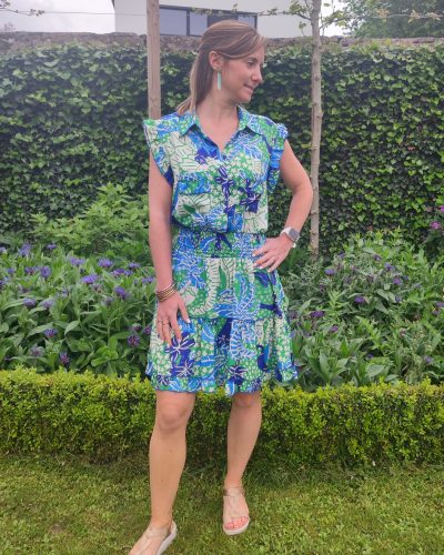 Robe Lapa bleu-vert