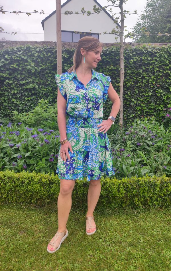 Robe Lapa bleu-vert