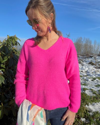 Pull Tina rose fluo