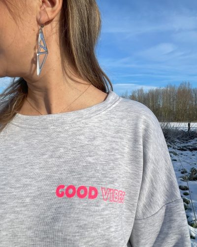 Sweat Good vibes gris