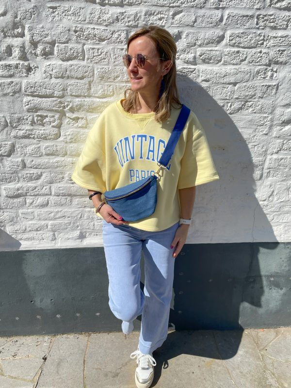 Sweat Vintage Paris jaune – Image 3