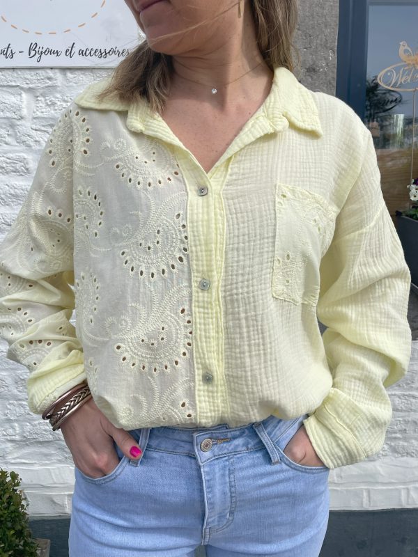 Chemise Cyra jaune – Image 2