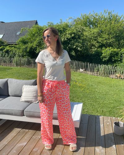 Pantalon Vicky leopard rose