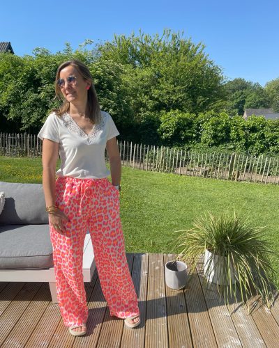 Pantalon Vicky leopard rose