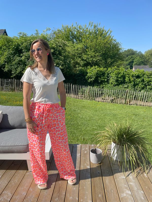 Pantalon Vicky leopard rose – Image 2