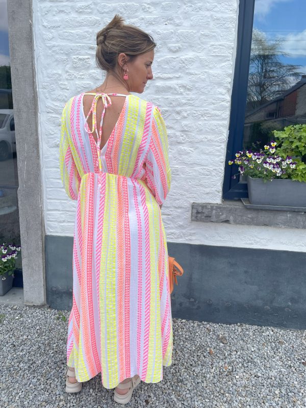 Robe Emilia geometrique blanc – Image 2