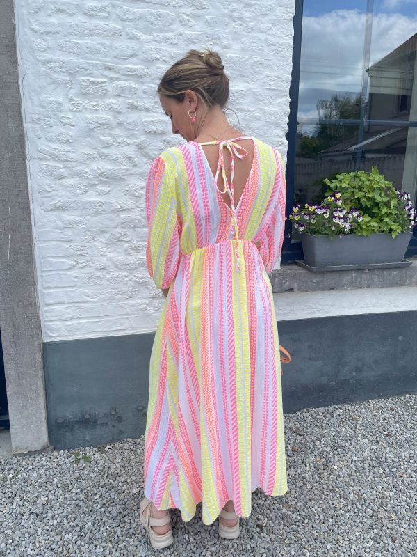 Robe Emilia geometrique blanc – Image 3