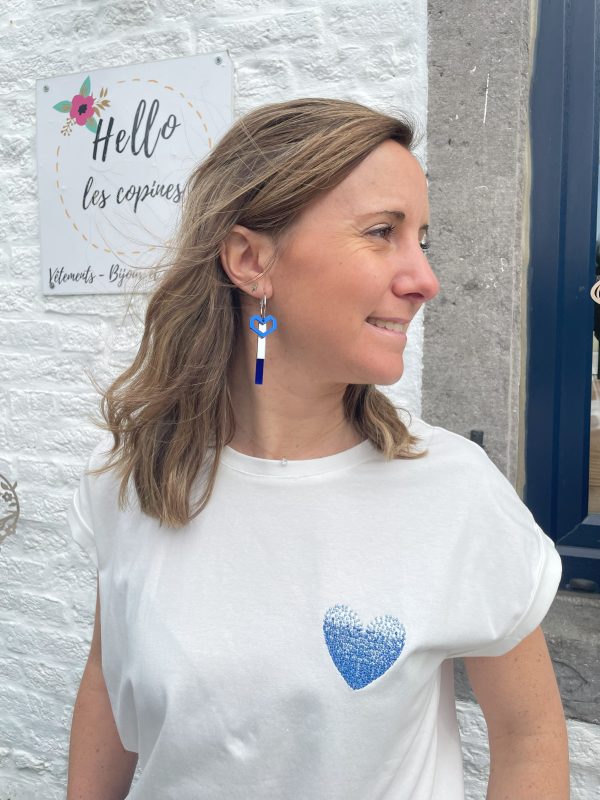 T-shirt coeur bleu – Image 2