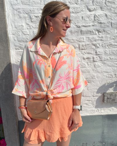 Jupe-short Kim orange