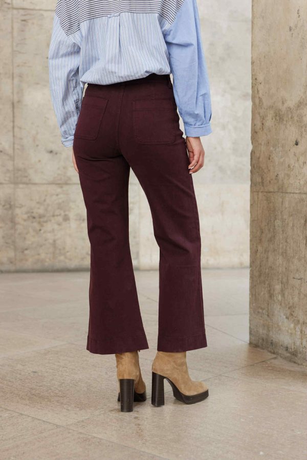 Jeans Elenette bordeaux – Image 2
