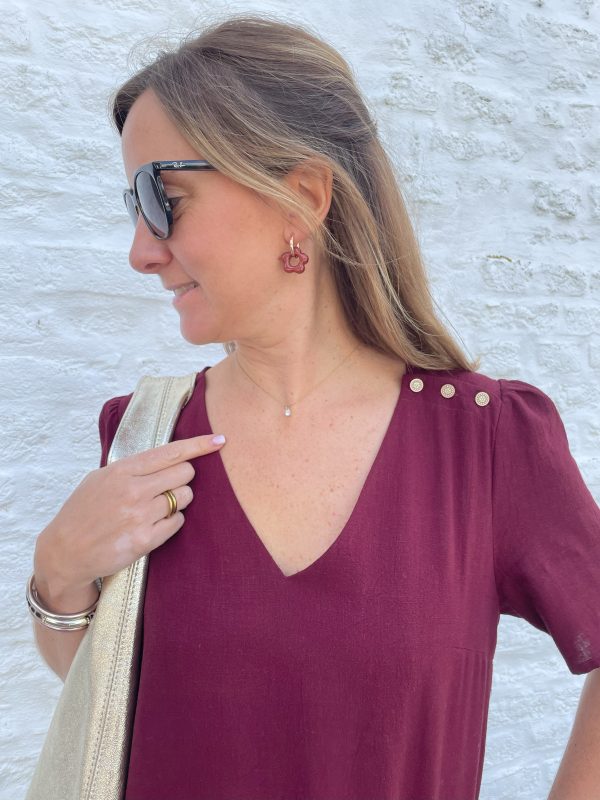 Robe Gaia bordeaux – Image 2