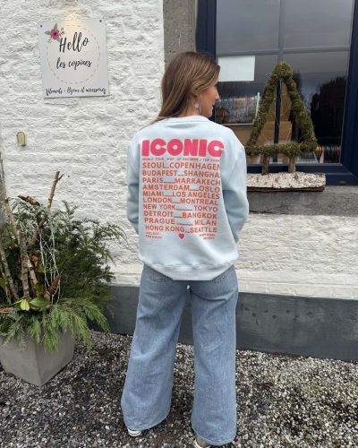 Sweat Iconic bleu clair