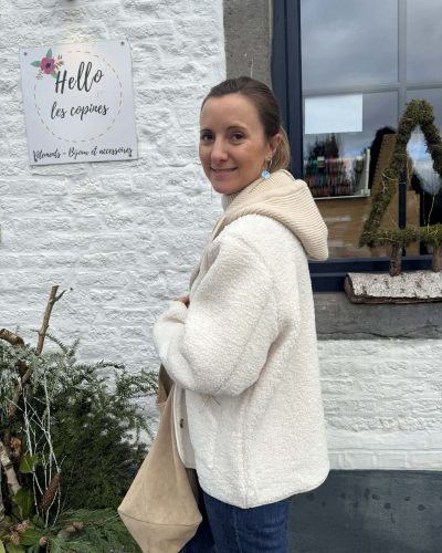 Veste mouton à capuche