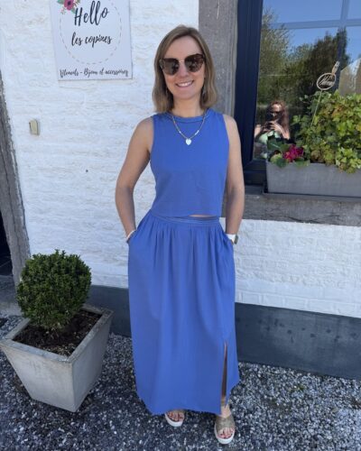 Ensemble Angèle bleu