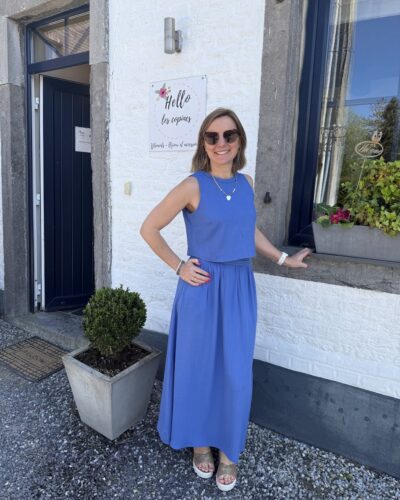 Ensemble Angèle bleu