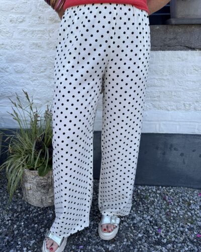 Pantalon à pois Leonie écru