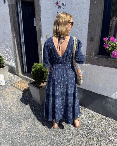 Robe bandana bleu