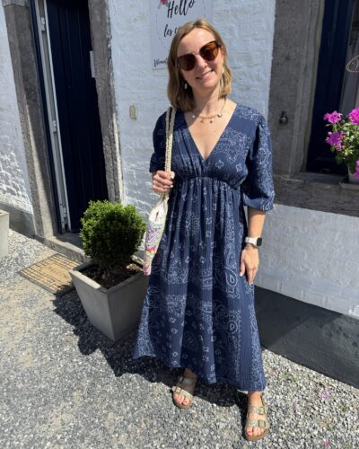 Robe bandana bleu