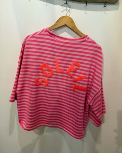 T-shirt marinière Soleil rose