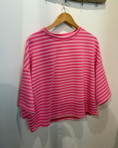 T-shirt marinière Soleil rose